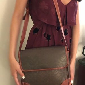 Vintage Loewe logo leather handbag-original